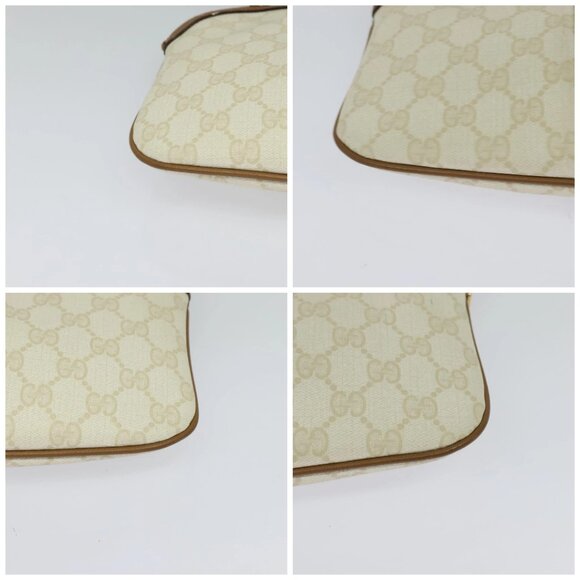 GUCCI GG Supreme Shoulder Bag PVC White Gold 904 02 047 Auth BA3348 - Picture 14 of 16